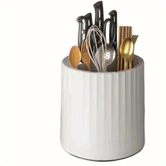 360 Degree Rotating Holder Shelf Organize Kitchen Spoons Forks Chopsticks