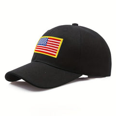 Men American Flag Patch Baseball Cap for Outdoor Travel