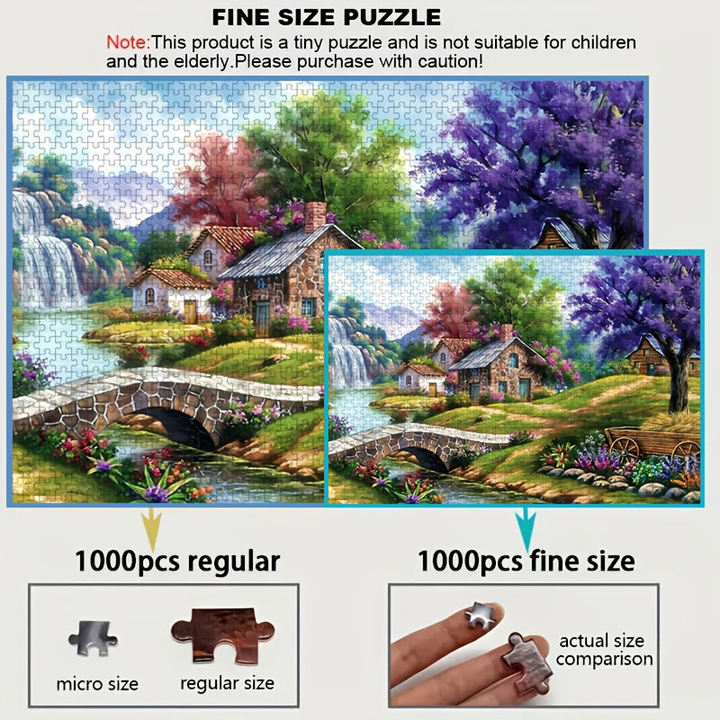 1000pcs Scratch Resistant Puzzle with House and Mountain