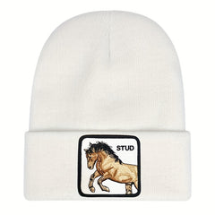 Horse Pattern Beanie Hat for Men