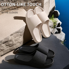 Summer Waterproof Bath Slippers Solid Open Toe Sports Slides