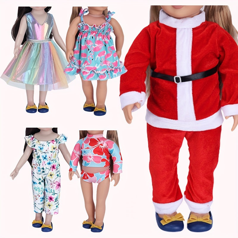 45-72cm Doll Clothes & Accessories, Princess Dress, Swimsuits, Santa Outfit