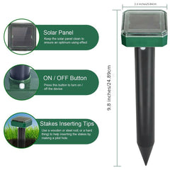 Solar Ultrasonic Mouse Repeller for Outdoor Garden Lawn Snake Repellent