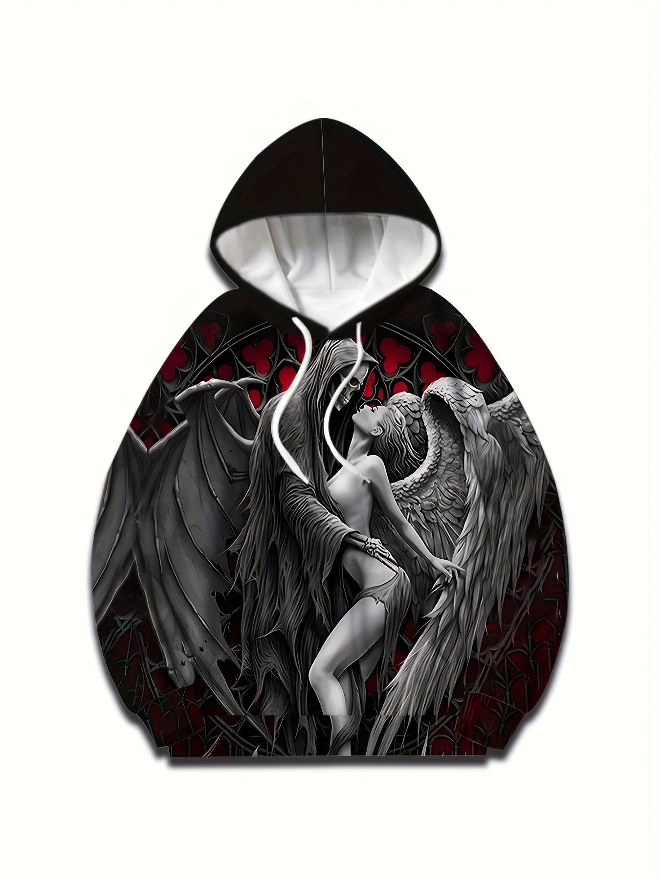 Skeleton & Girl 3D Print Hoodie for Men