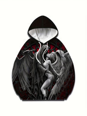 Skeleton & Girl 3D Print Hoodie for Men