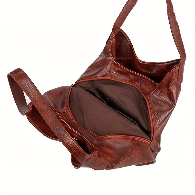 Vintage Casual Hobo Shoulder Bag Large Capacity Retro Storage Bag