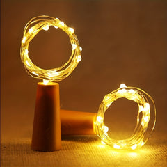Christmas Garland Wine Bottle Lights String for Party Wedding Decor