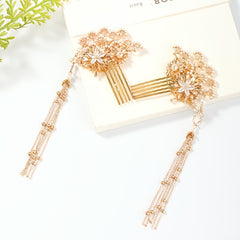 6pcs Chinese Hair Pin Vintage Hanfu Headdress Hair Clip Set Bridal Faux Pearl