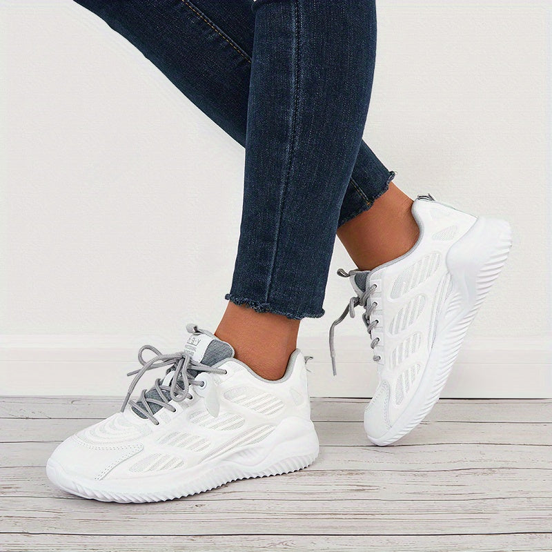 Women's Lace Up Tennis Shoes Non Slip Running Shoes For Outdoor