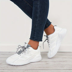 Women's Lace Up Tennis Shoes Non Slip Running Shoes For Outdoor