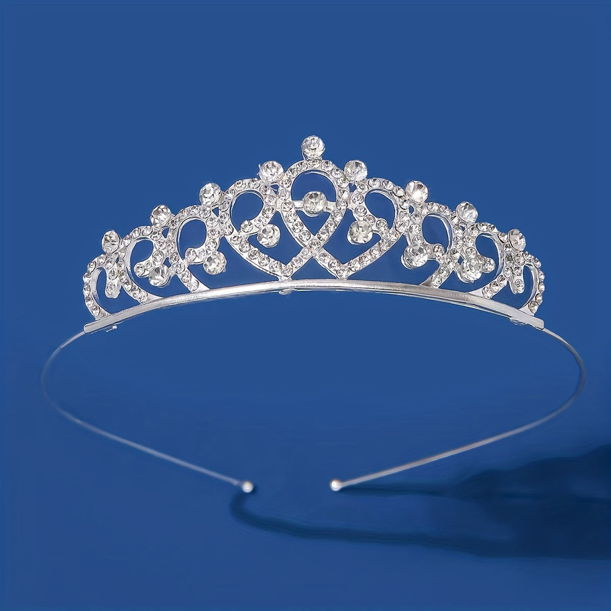 Girls Rhinestone Crown Hair Hoop - Birthday Dressing Headband