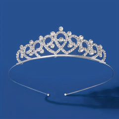 Girls Rhinestone Crown Hair Hoop - Birthday Dressing Headband