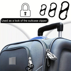 20pcs Metal Lock Clip Keychain S Shaped Alloy Bag Backpack Hanging Buckle