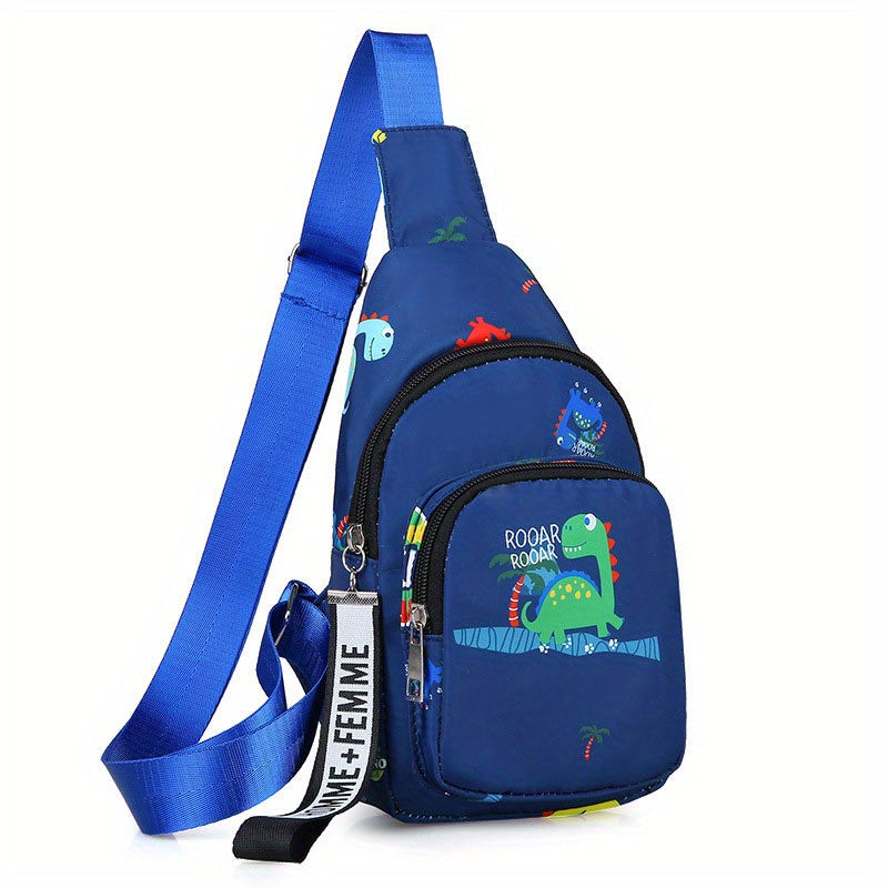 Dinosaur Pattern Kids Chest Bag Coin Purse Crossbody Bag