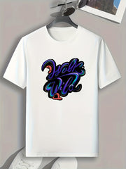 Creative Letters Print Men's Graphic T-shirt for Summer