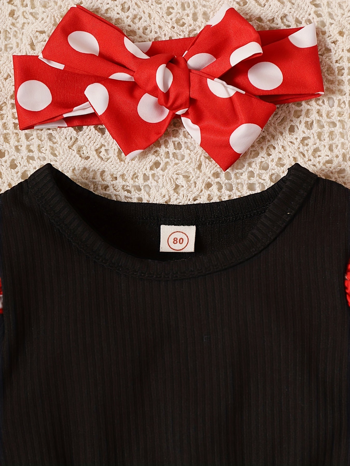 Baby Girls Polka Dot Puffy Dress Long Sleeve Casual