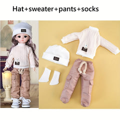 12 Inch Doll Sweater Top Pants Hat Socks Set