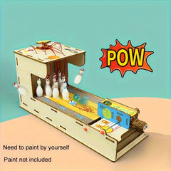 DIY 3D Wooden Bowling Puzzle Educational Crafting Kit
