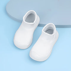 Unisex Children's Solid Woven Knit Sock Shoes