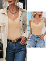 Full Body Shapewear V Neck Jumpsuit Tummy Control Bodysuit