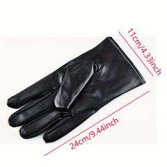 Men's Warm Velvet Lined Gloves for Cycling and Riding