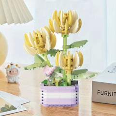 Building Block Toy Potted Plant Office Decoration Model Toy