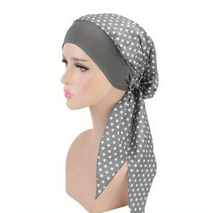 Flower Print Head Wraps Elastic Turban Bonnet Lightweight Head Wraps