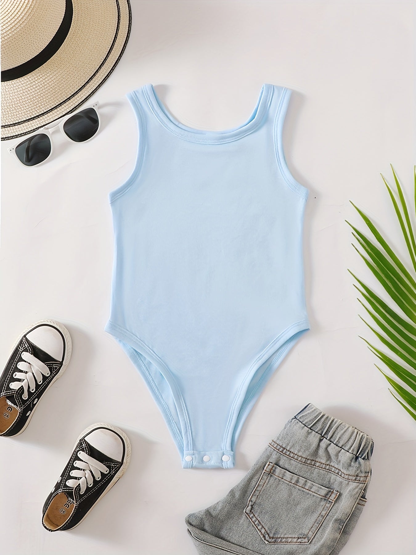 Toddler Girls Tank Rompers Bodysuit Kids Summer Clothes