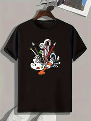 Paintbrush And Palette Print Men's Graphic T-shirt