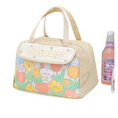 Large Capacity Insulation Bag for Lunch Box Cartoon Design Student Rice Bag