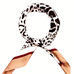 70cm Leopard Print Bandana Silk Square Scarf Neckerchief Head Wrap
