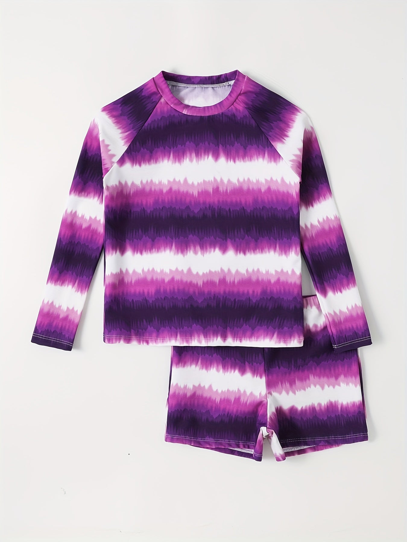 Boys Sunscreen Swimsuit Outfit Long Sleeve Top & Shorts Set