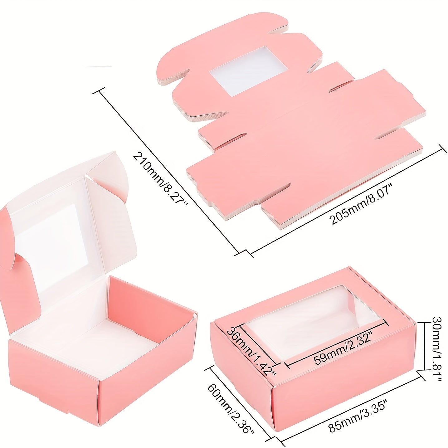 30pcs Cookie Boxes With Window Bakery Gift