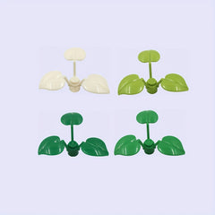 16pcs DIY Building Block Set Peach & Clover Shaped Farm & Garden Scene