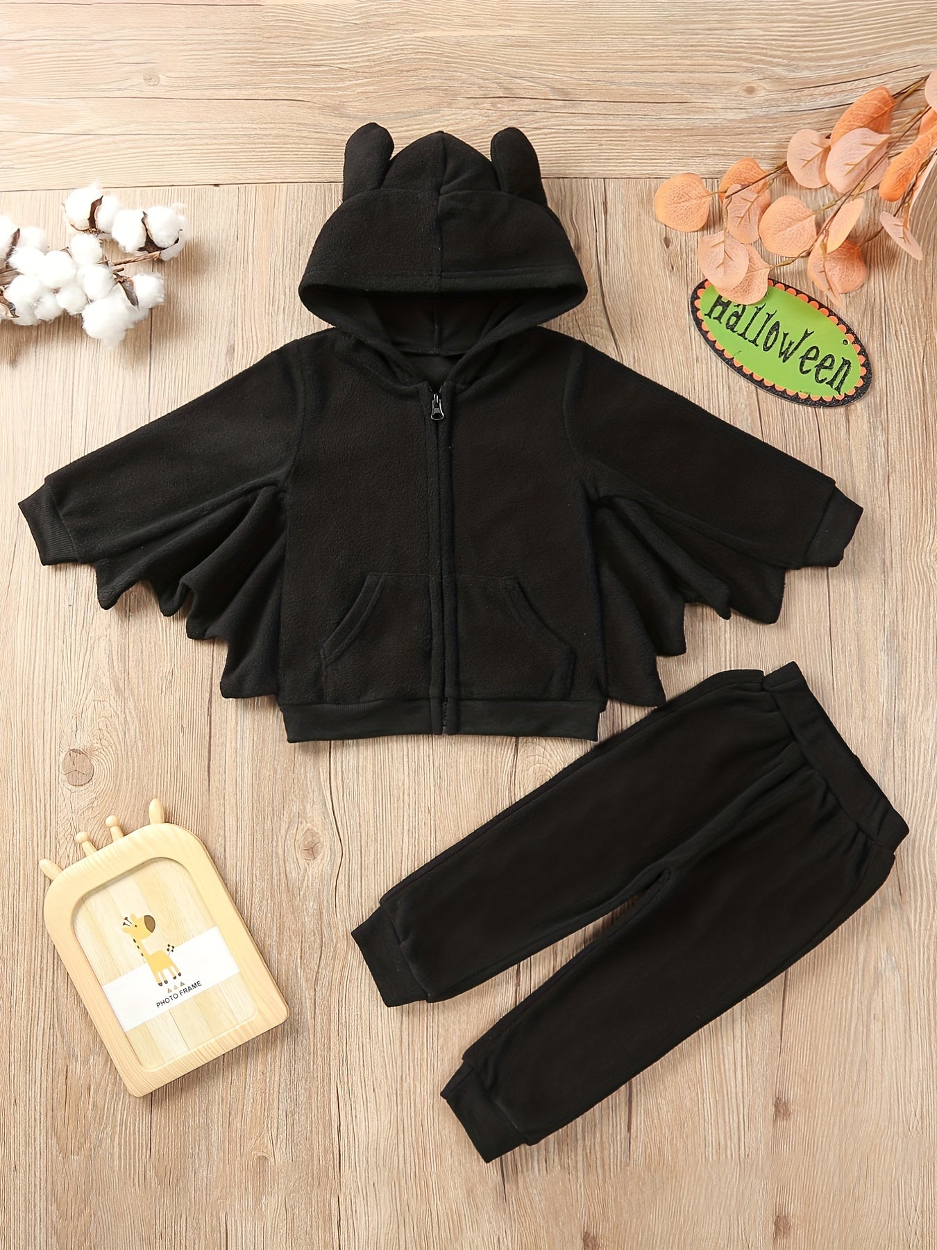 Toddler Boy's Halloween Style 2pcs Zip Up Hoodie & Sweatpants Set