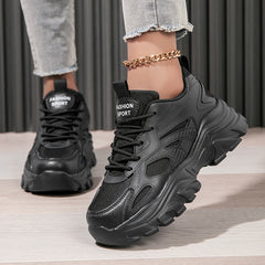Women's Casual Sports Front Strap Dad Shoes Lightweight High Sports Shoe