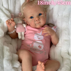 Realistic Reborn Baby Doll Lifelike Newborn with Hand Rooted Blond Hair