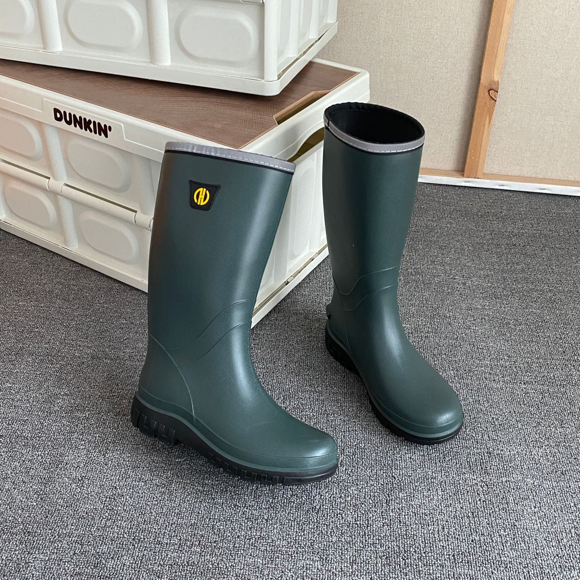 Men's Knee High Rain Boots Waterproof Non slip Outdoor Work Fishing Shoes