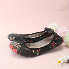 Women's Floral Print Ballet Shoes Soft Sole Dancing Shoes
