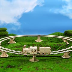 DIY Wooden 3D Train Puzzle - Educational and Stress Relieving Toy