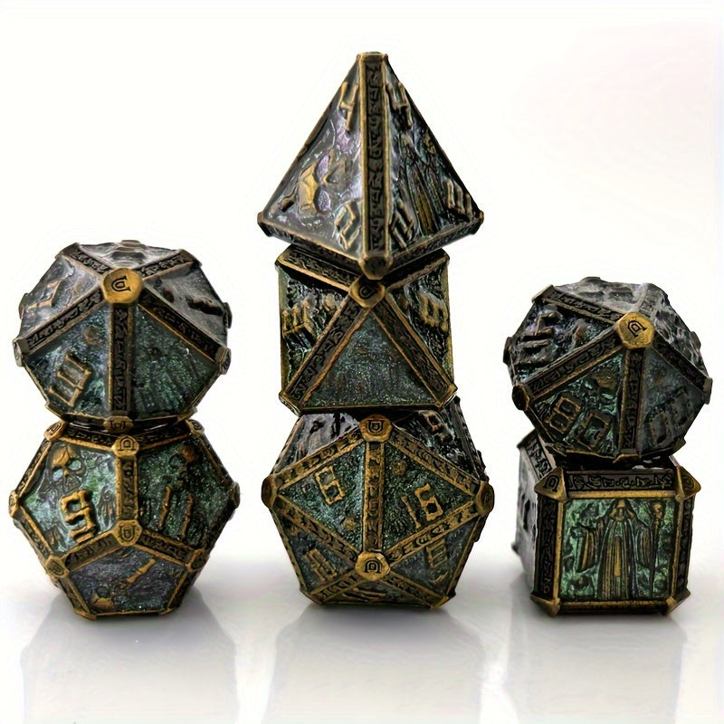 7pcs Wizard Skull Metal Dice Set for Board Game