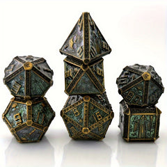 7pcs Wizard Skull Metal Dice Set for Board Game
