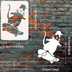 Plastic Stencils Templates for Painting on Scrapbook Fabric Tiles Floor Wood