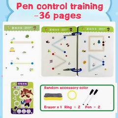 Reusable Educational Practice Books with Erasable Writing Trackpad