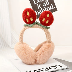Strawberry Plush Winter Earmuffs Anti Freeze Soft Furry Earmuffs