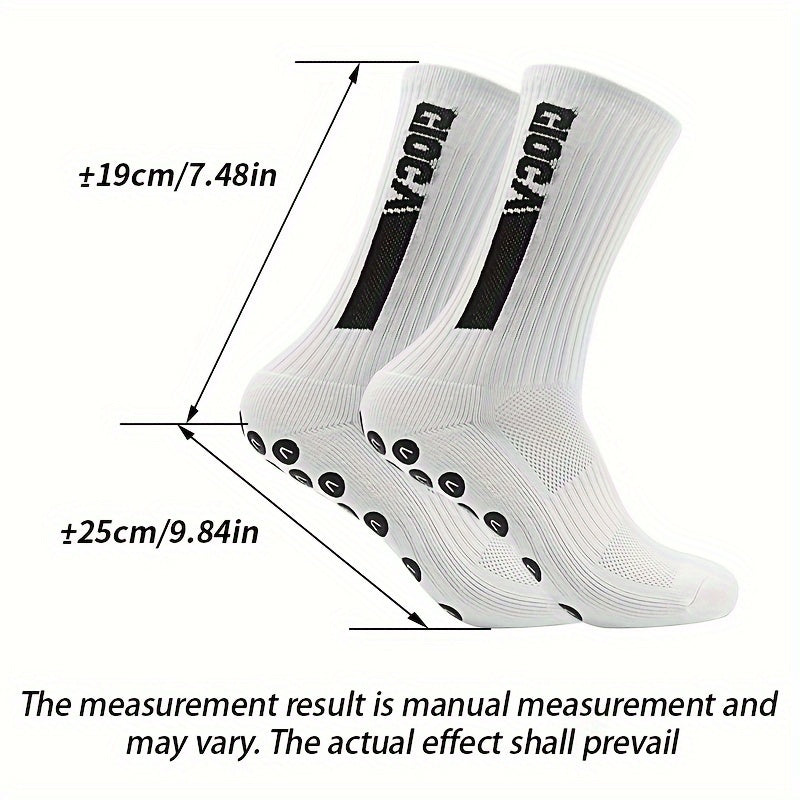 Non Slip Athletic Socks for Football Mid Calf Breathable Outdoor Sports