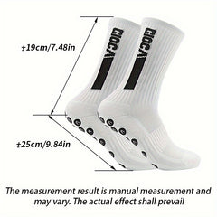 Non Slip Athletic Socks for Football Mid Calf Breathable Outdoor Sports