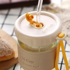 500ml Glass Water Bottle With Leather Case