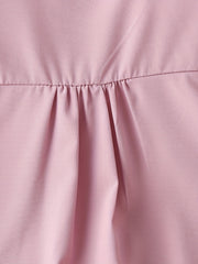 2pcs Toddler Girls Flutter Sleeve Button Blouse & Bow Wide Leg Pants Set