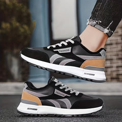Women's Colorblock Flatform Sneakers Low Round Toe Velvet Warm Trainers